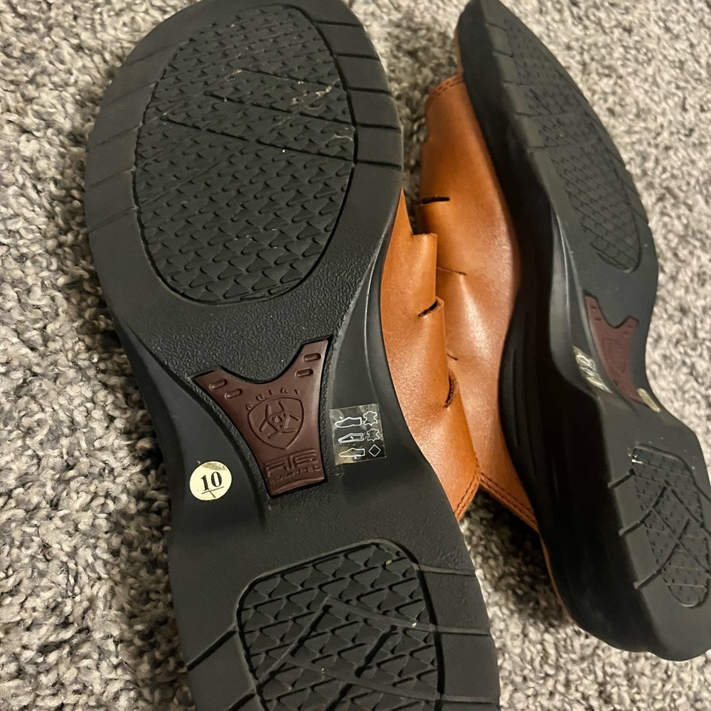 Ariat Brown Leather Slide Sandals - Picture 5 of 5